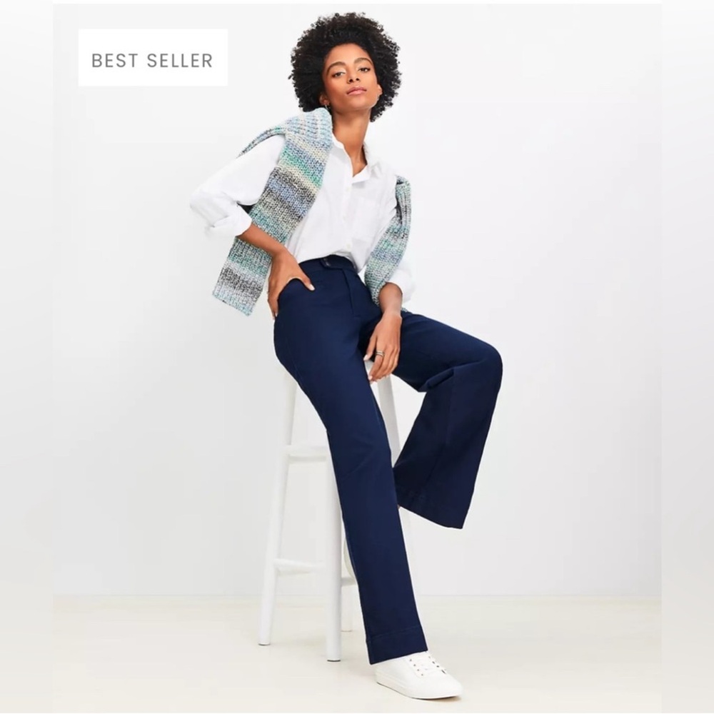 LOFT Wide Leg Palmer Space Blue